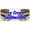 Signmission Ice Cream Sandwiches Banner Heavy Duty 13 Oz Vinyl with Grommets B-120 Ice Cream Sandwiches - alternate 1